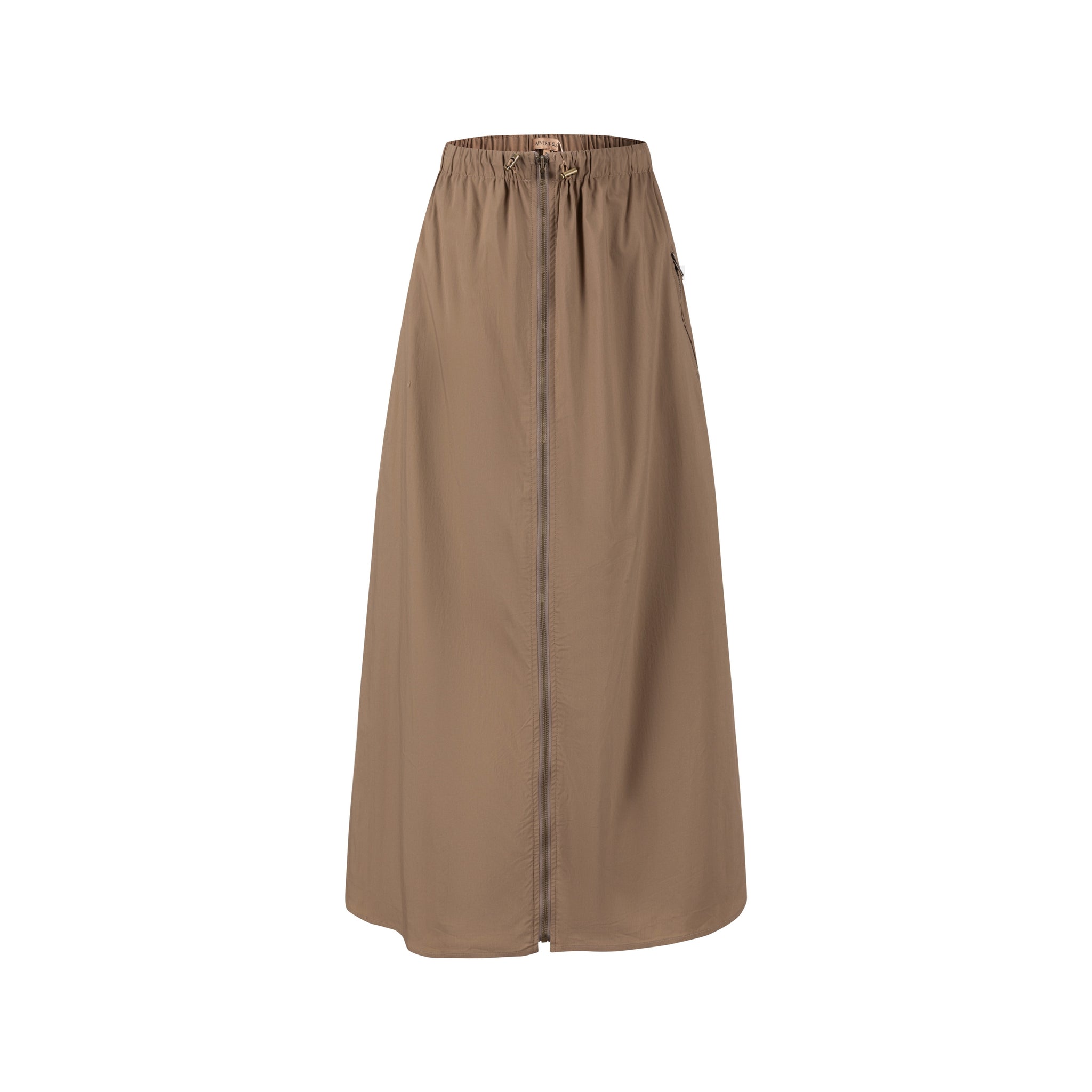 Middle Zipper Skirt- Fawn