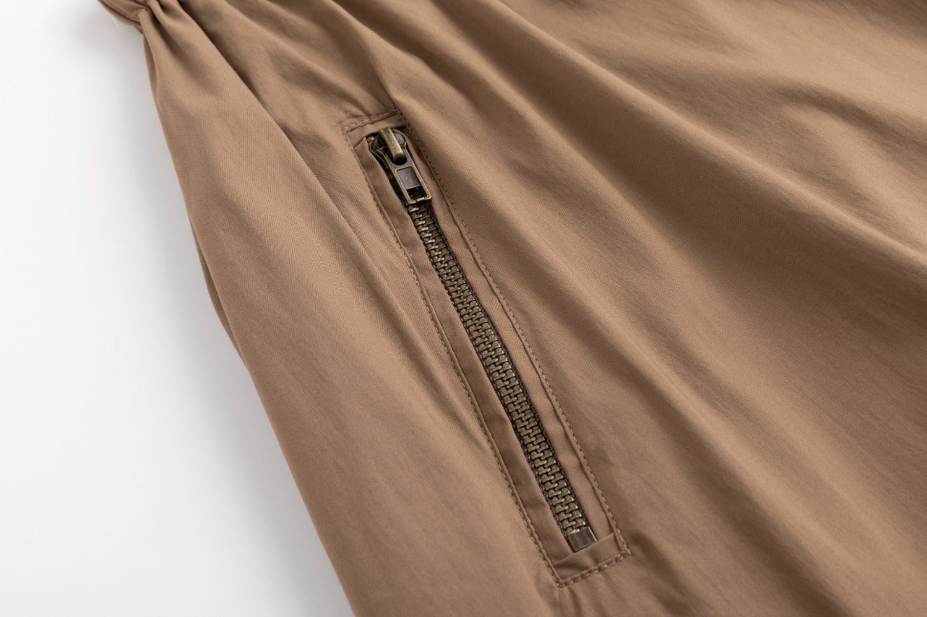 Middle Zipper Skirt- Fawn