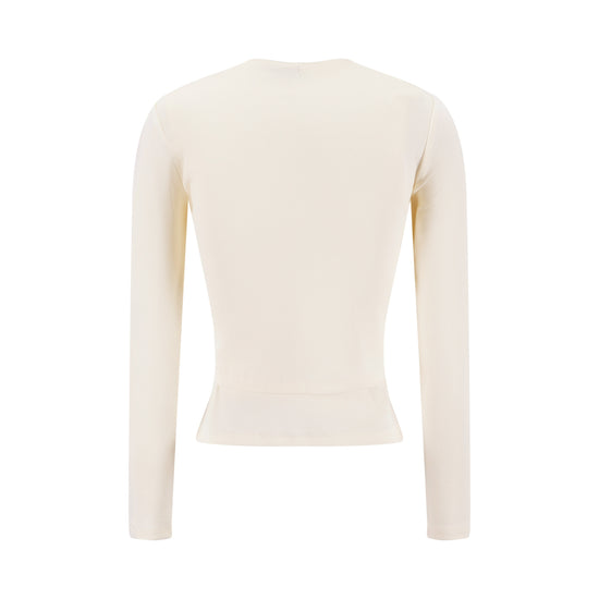 Cropped Ribbed Twin Set- Parchment
