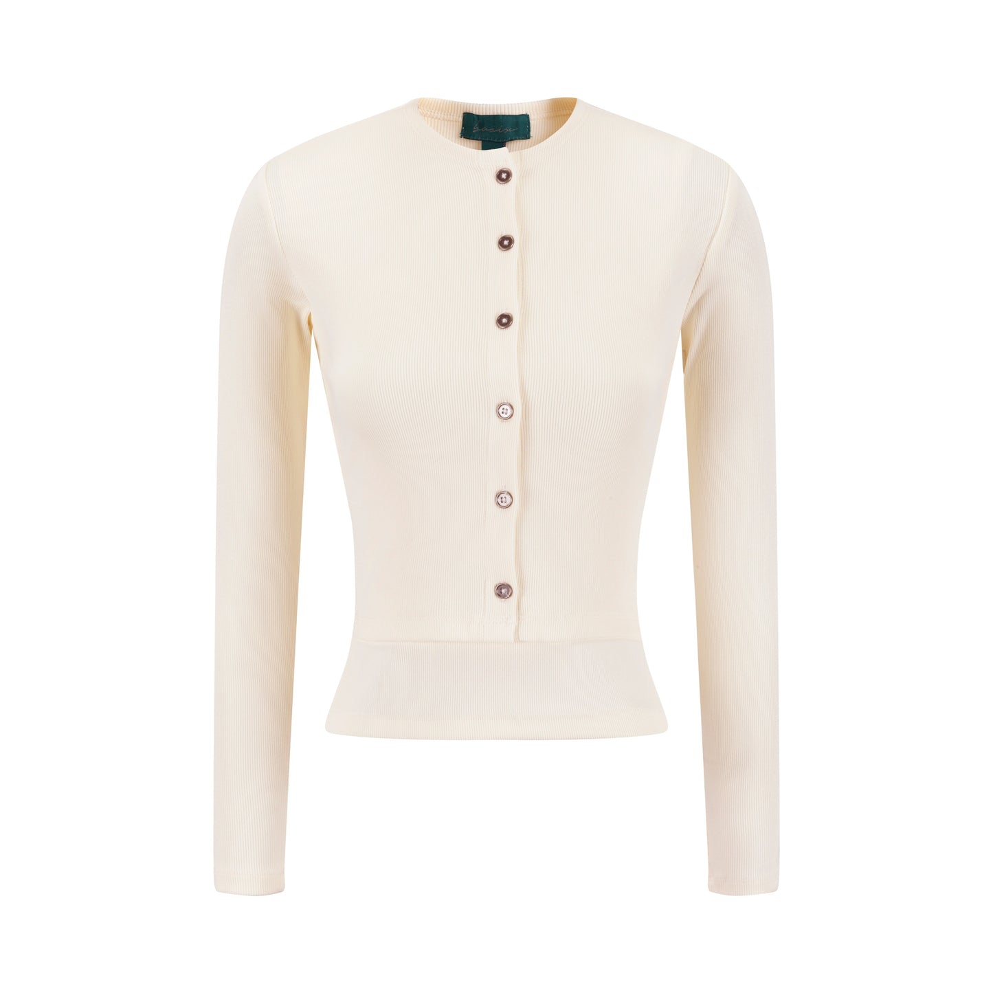 Cropped Ribbed Twin Set- Parchment