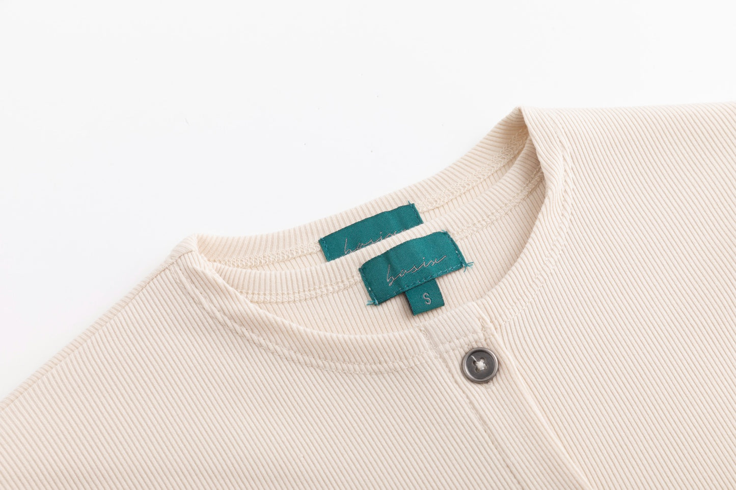 Cropped Ribbed Twin Set- Parchment