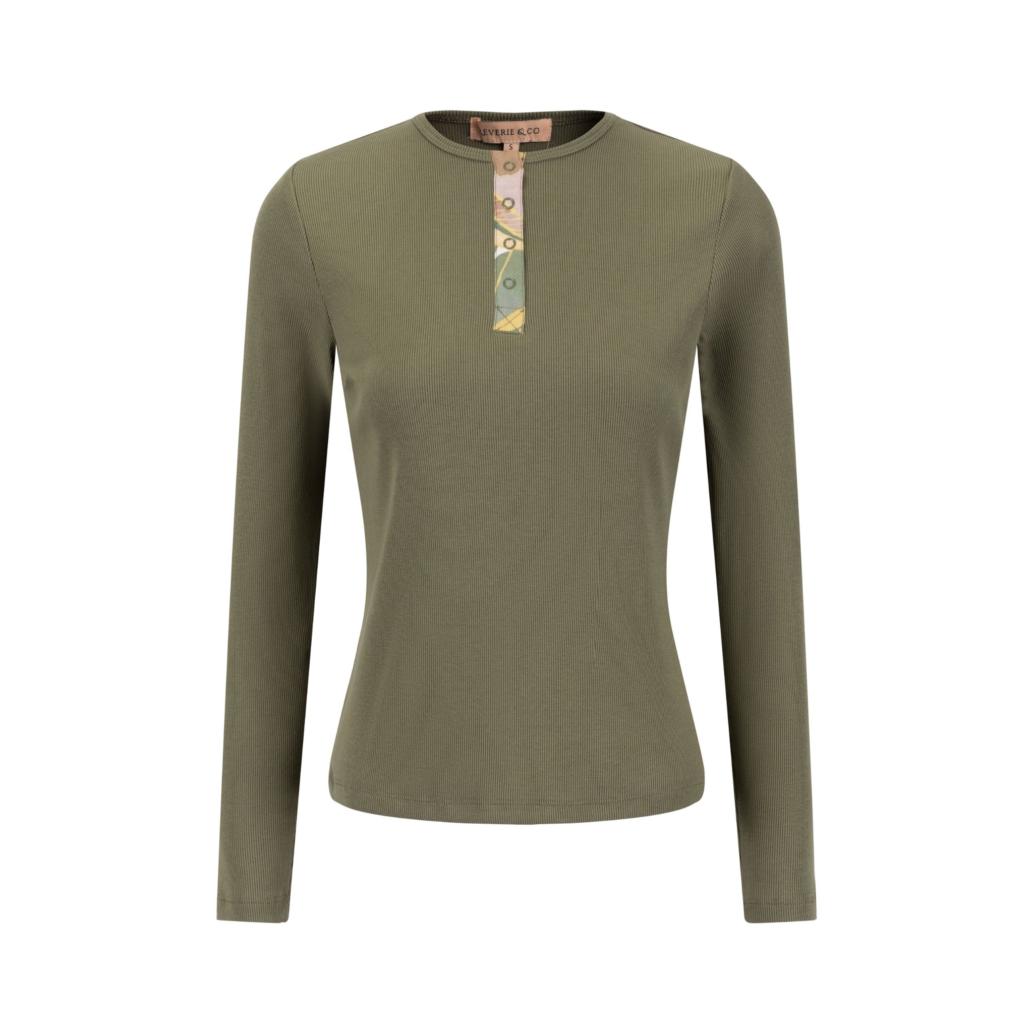 Elbow Patch T Shirt - Green Moss
