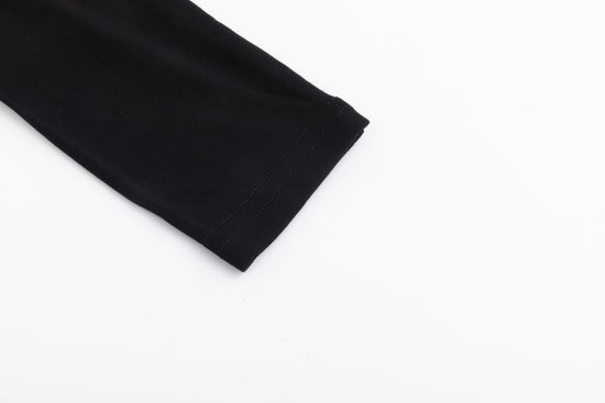 Basic Seam Wrap Top- Black