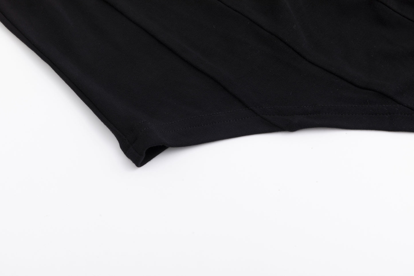 Basic Seam Wrap Top- Black