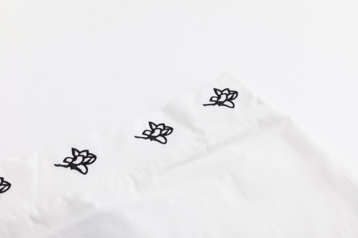 Cotton Skirt With Embroidered Waistband - Ivory