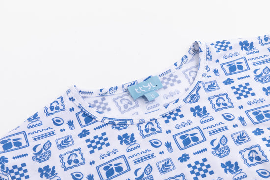 Retro T Shirt - Blue