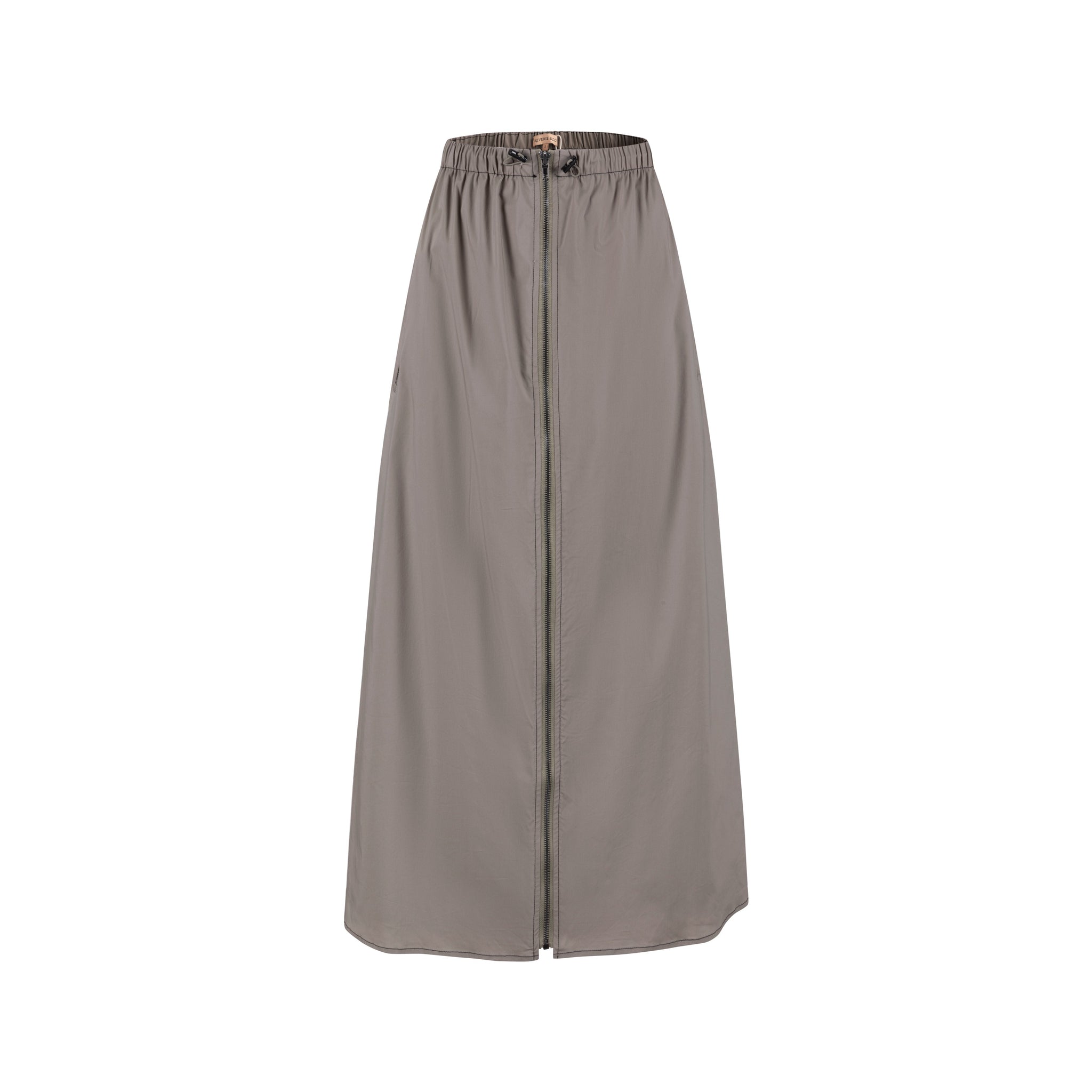 Middle Zipper Skirt- Greystone