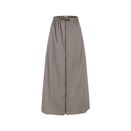 Middle Zipper Skirt- Greystone