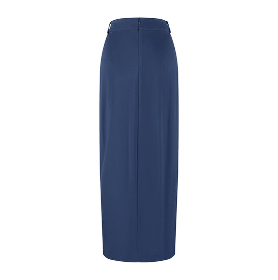 Piped Paneled Skirt - Midnight