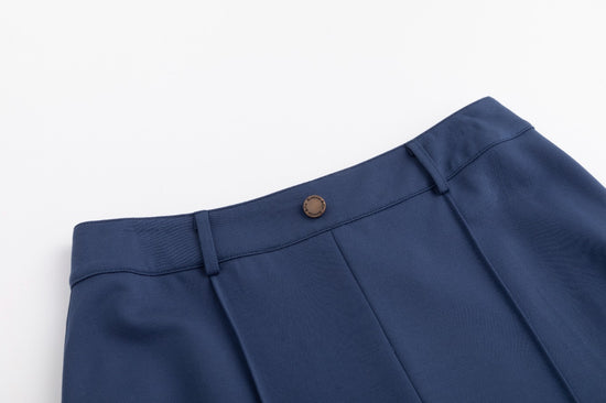 Piped Paneled Skirt - Midnight