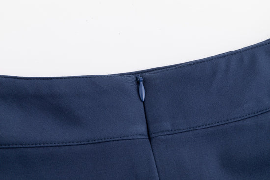 Piped Paneled Skirt - Midnight