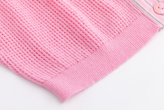 Pink Box Knit Cardigan