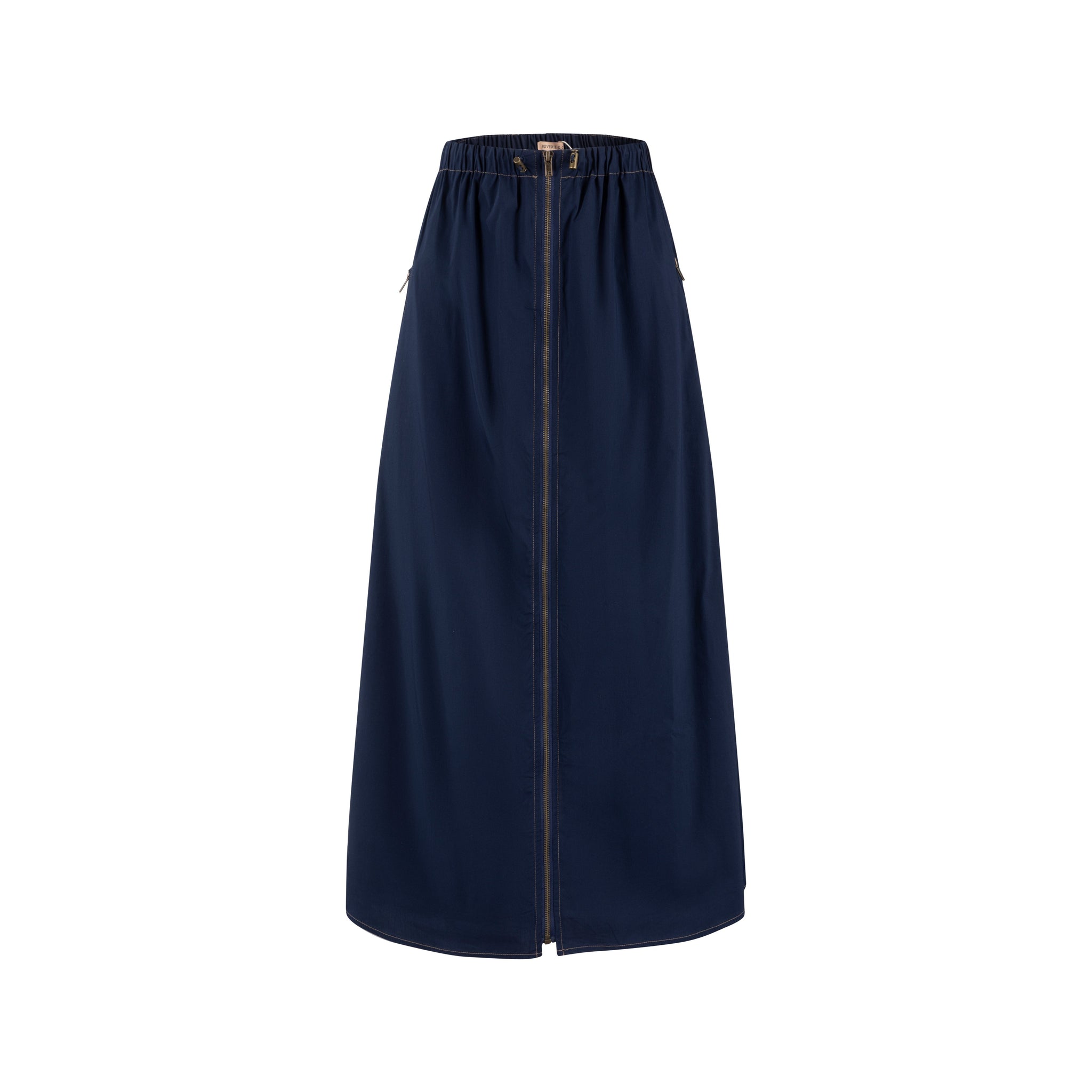 Middle Zipper Skirt- Midnight