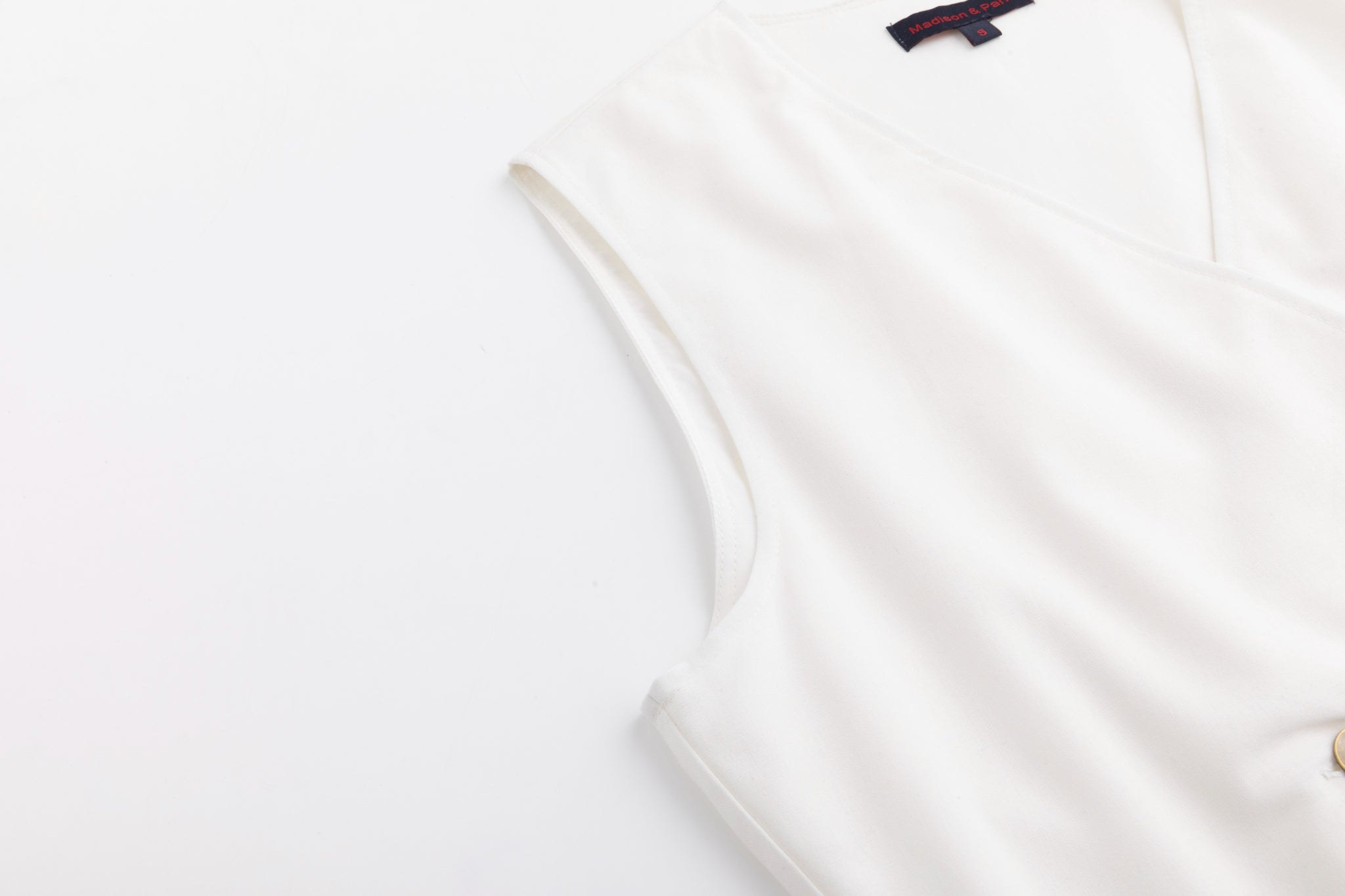 Solid White Wrap Jumper