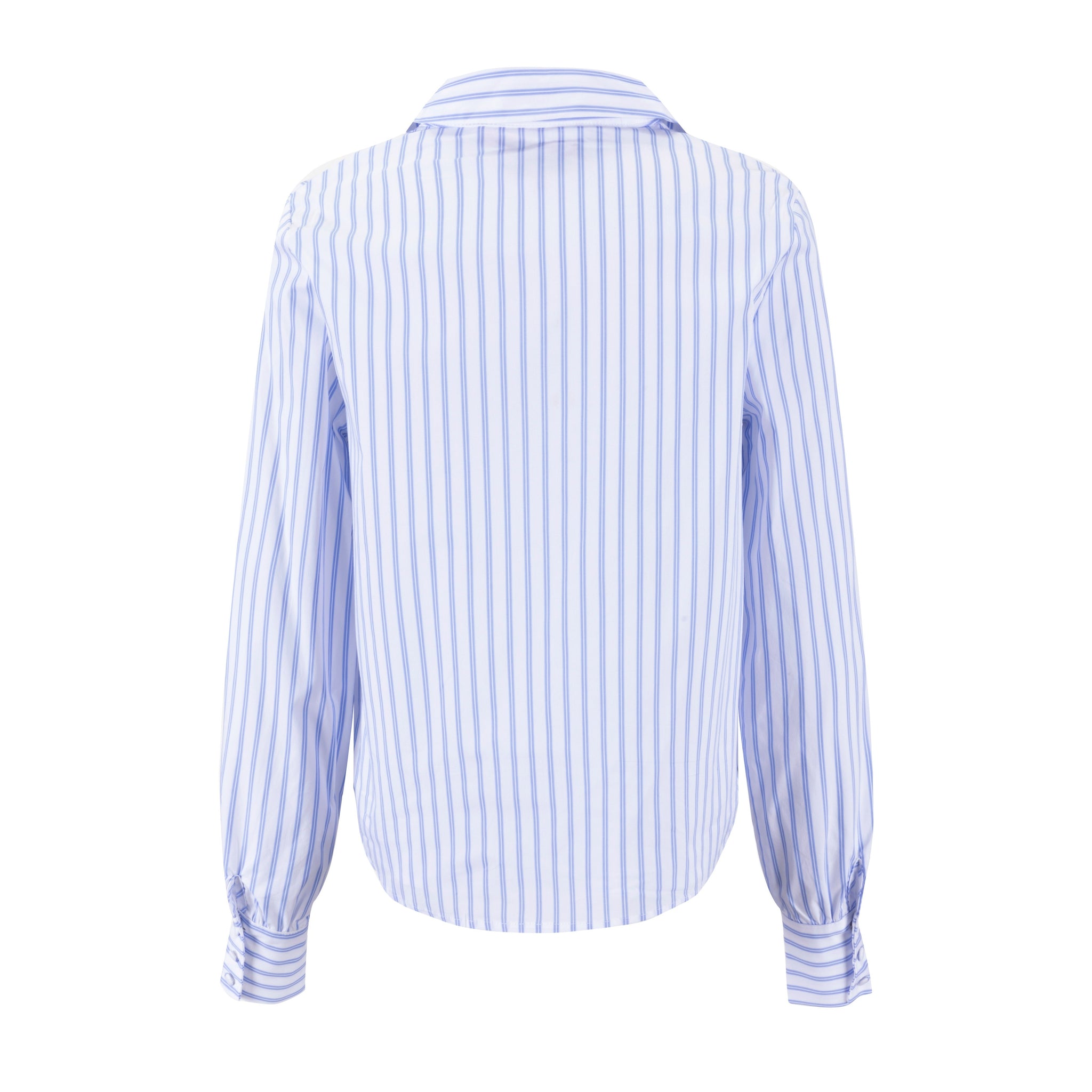 Navy And White Striped Blouse - WS61166T-A