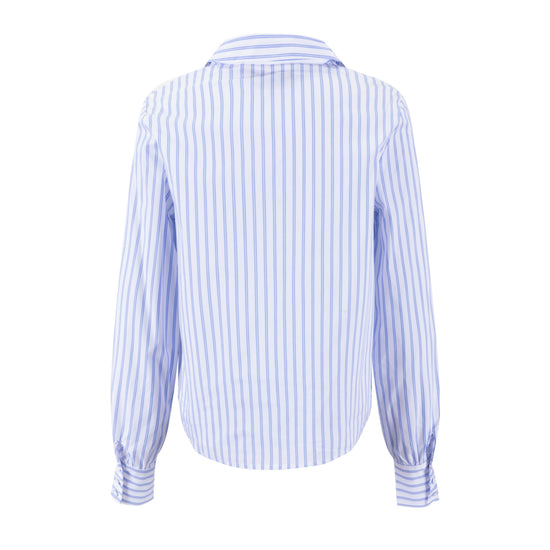 Navy And White Striped Blouse - WS61166T-A