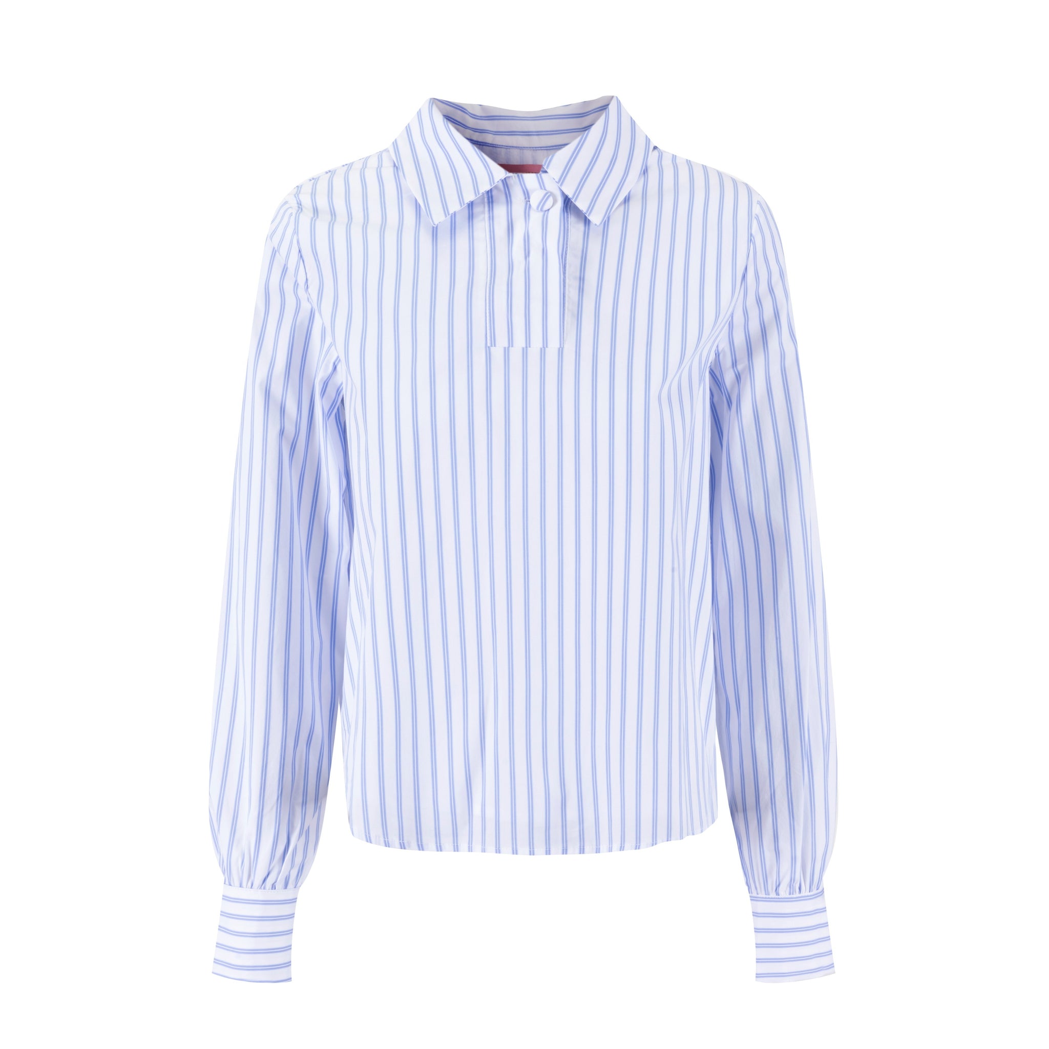 Navy And White Striped Blouse - WS61166T-A