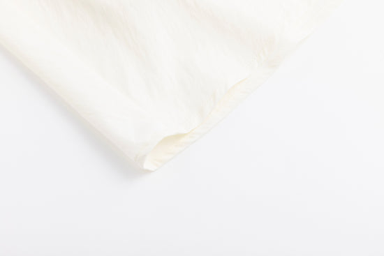 High Waistband Drawstring Skirt - Cream