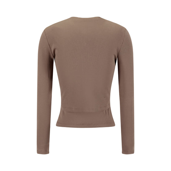 Cropped Ribbed Twin Set- Fawn