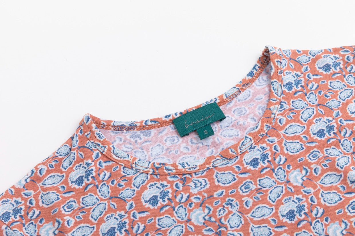 Terracotta Floral Tee