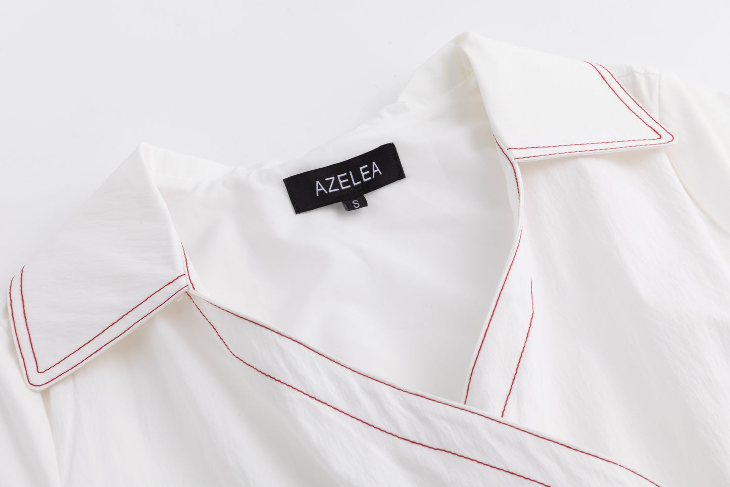 Cotton Jumper with Embroidered Belt - White