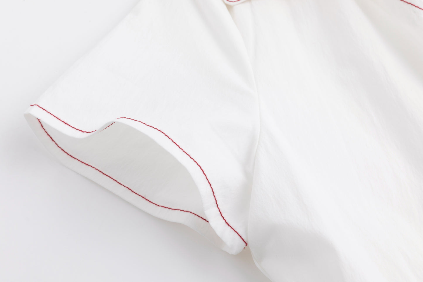 Cotton Jumper with Embroidered Belt - White