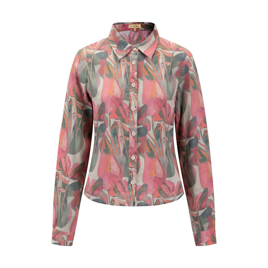 Watercolor Linen Blouse