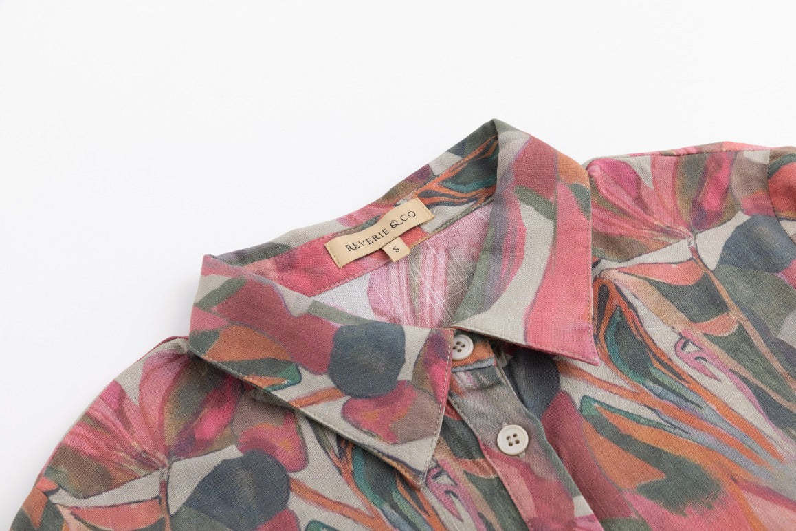 Watercolor Linen Blouse