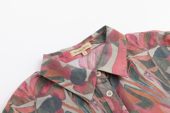 Watercolor Linen Blouse