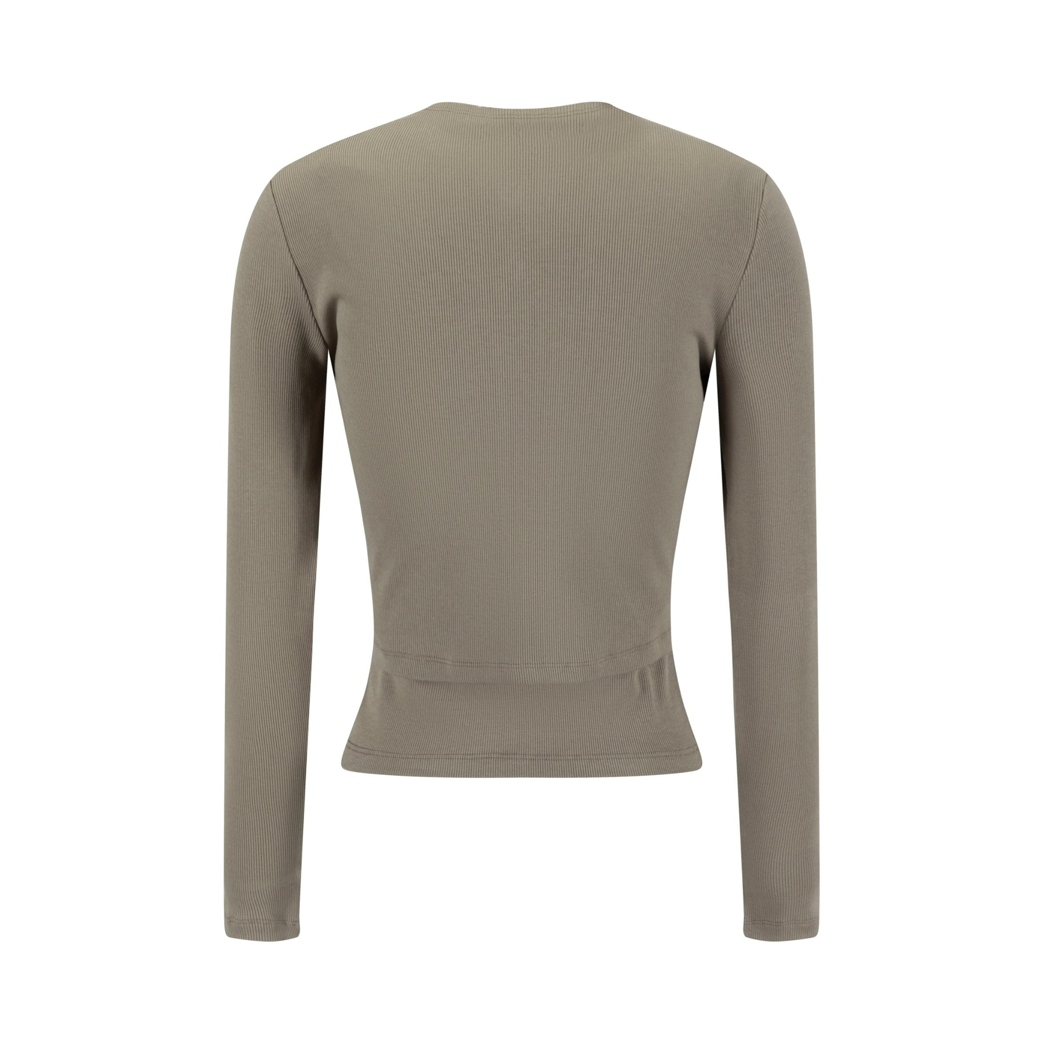 Cropped Ribbed Twin Set- Green Moss