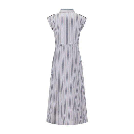 Navy And Sage Striped Jumper