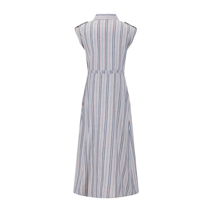 Navy And Sage Striped Jumper