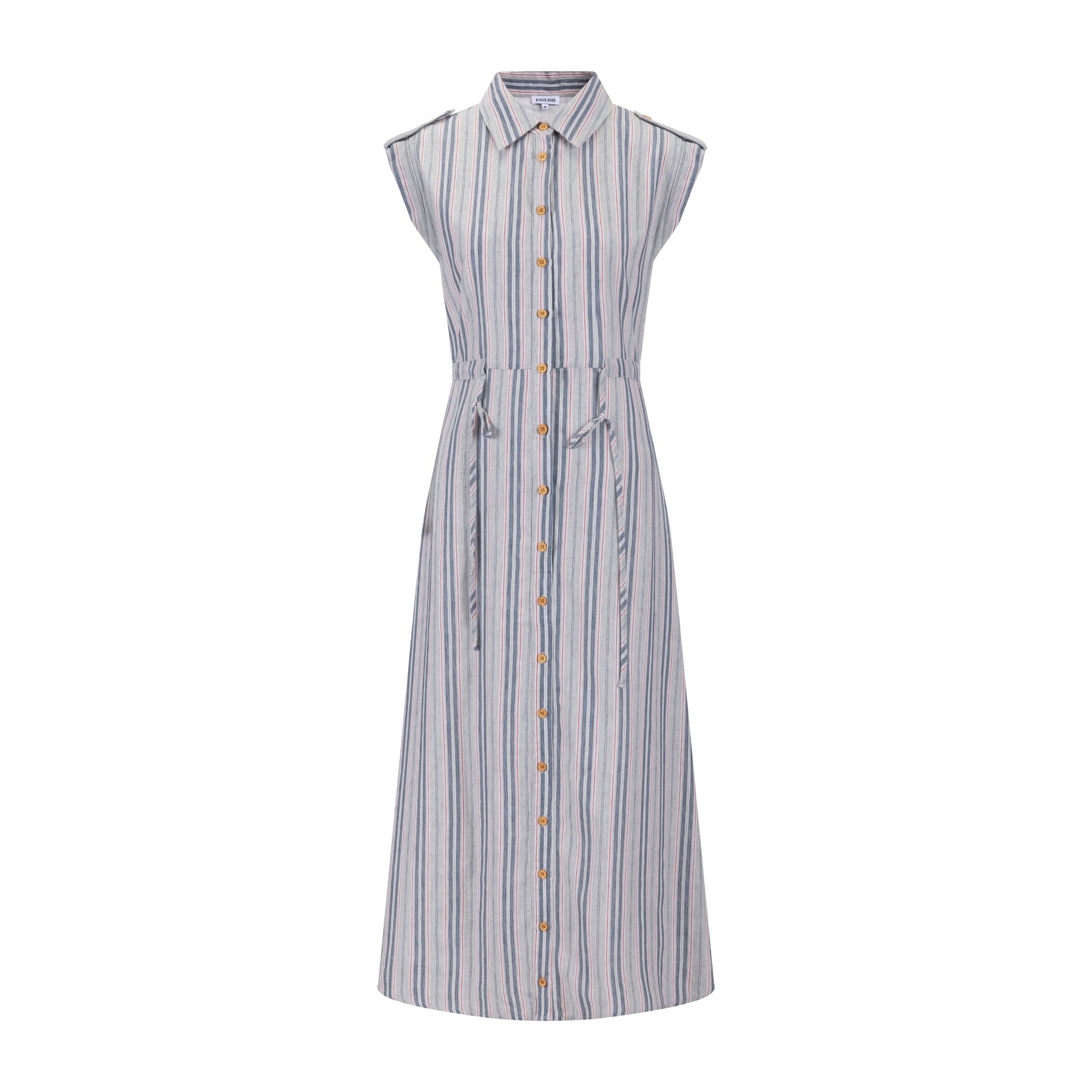 Navy And Sage Striped Jumper