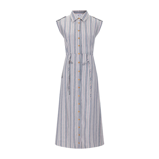 Navy And Sage Striped Jumper