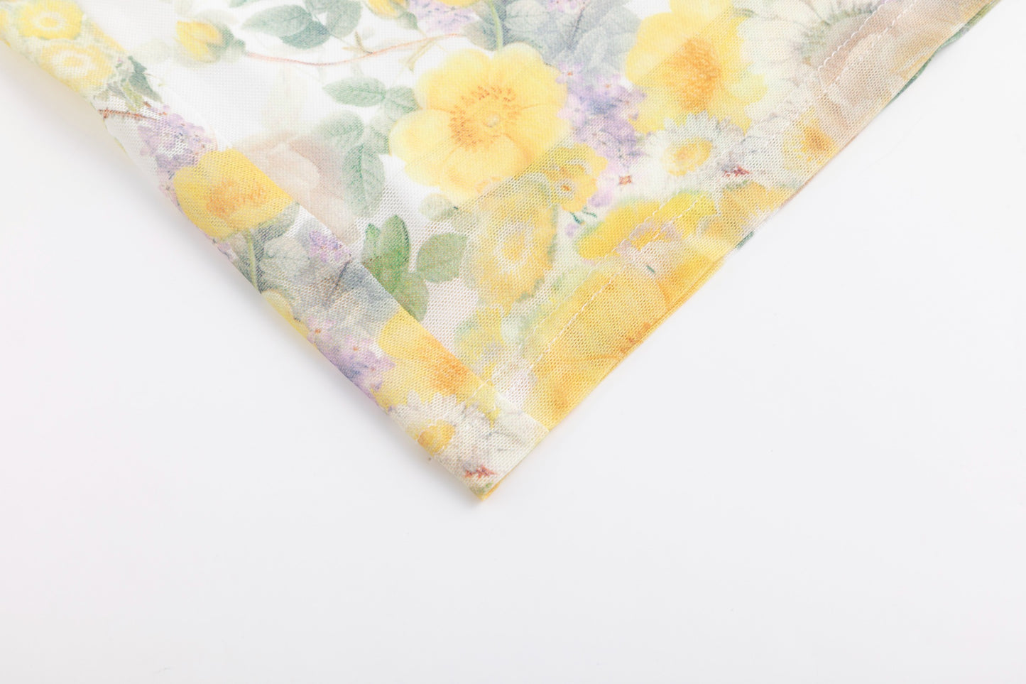 Ivory Ruffle Collar Floral Print Top - Yellow