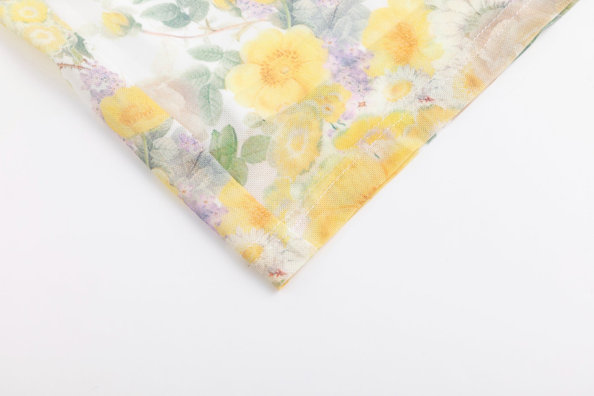 Ivory Ruffle Collar Floral Print Top - Yellow