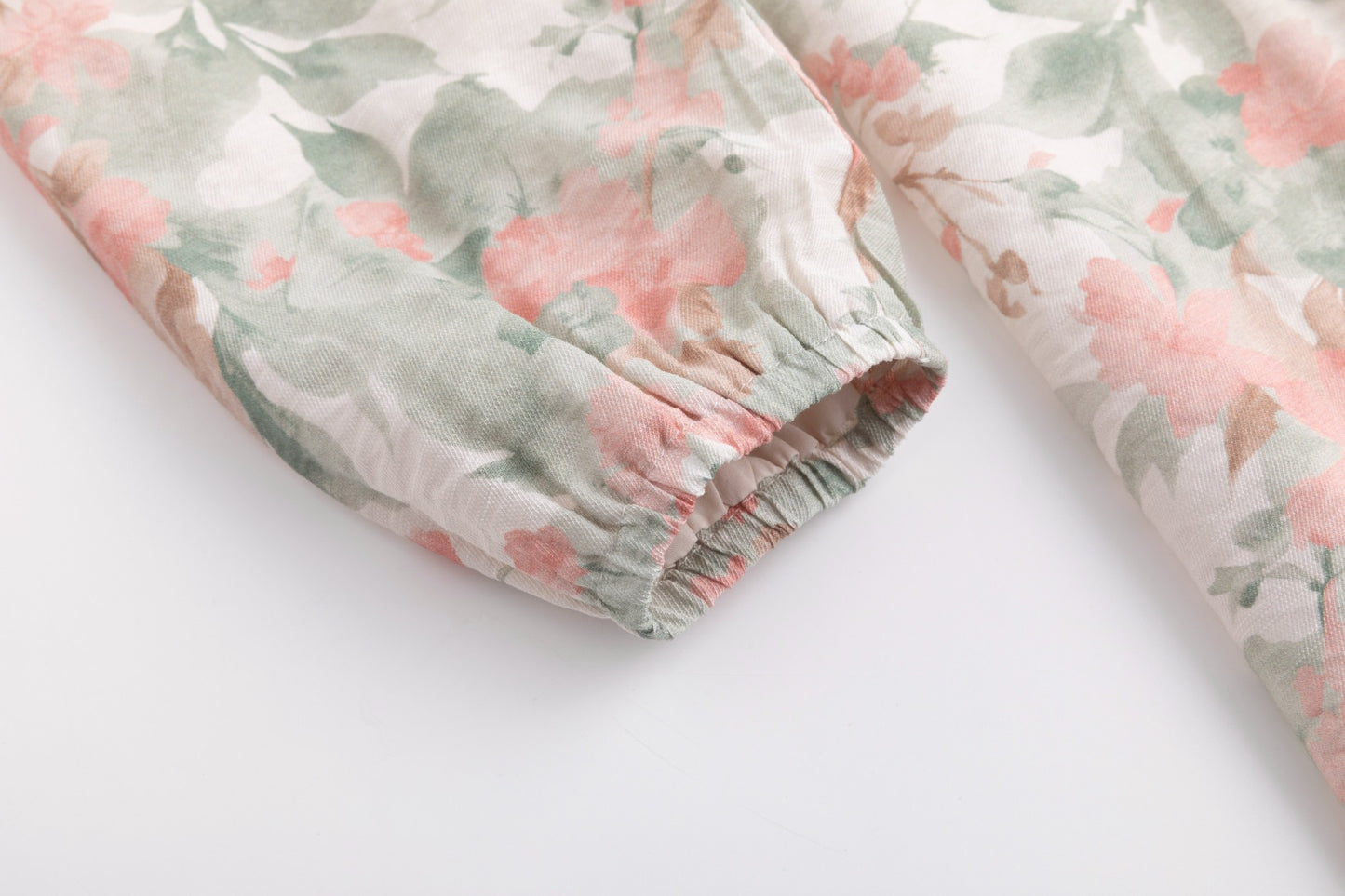 Braided Collar Detail Pink And Green Dress