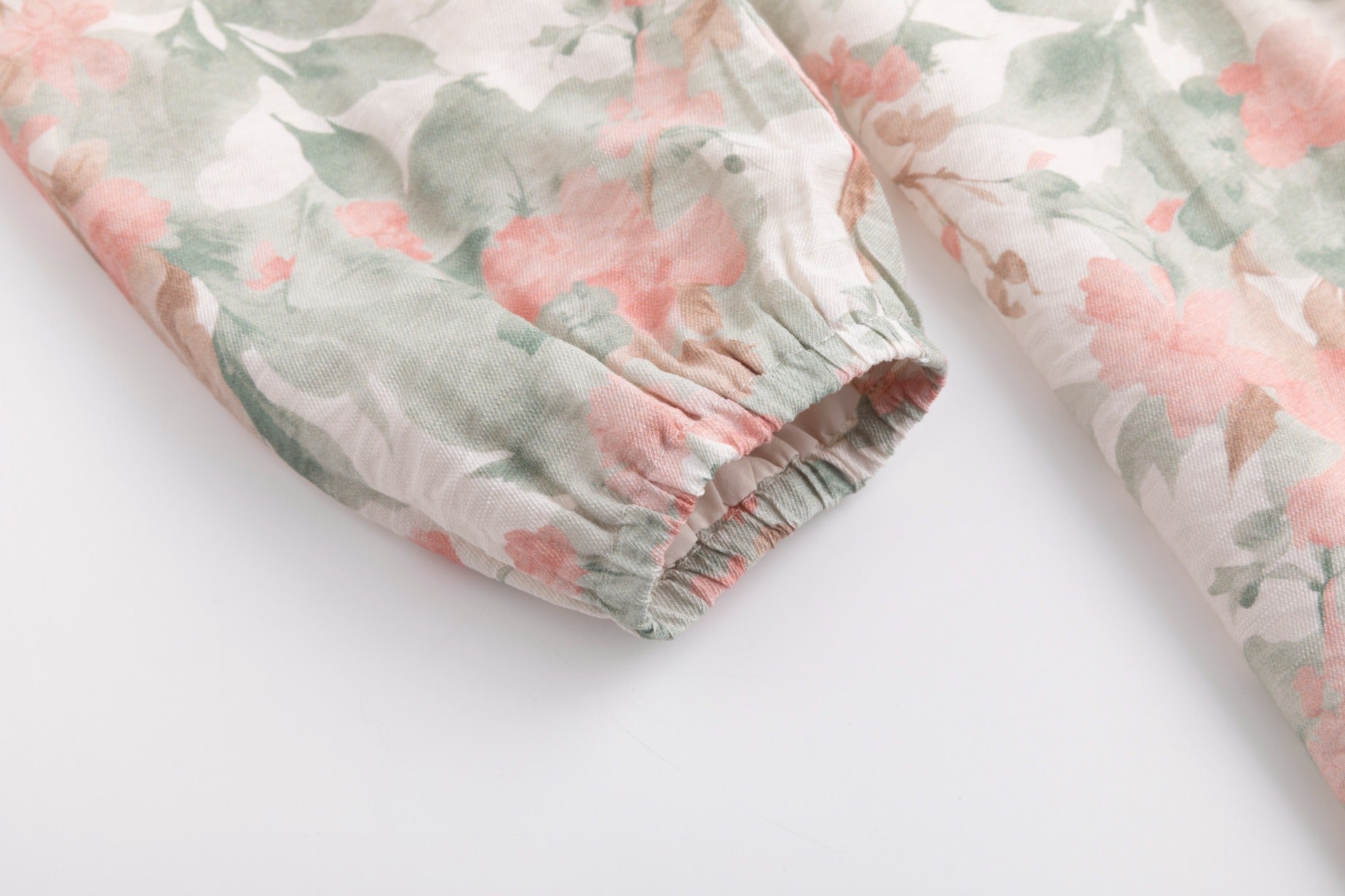 Braided Collar Detail Pink And Green Dress