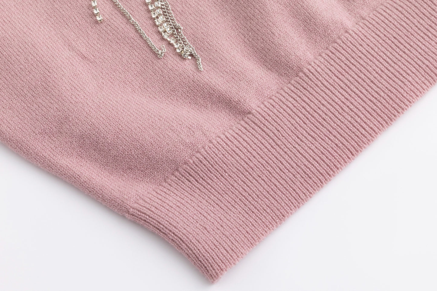 Sweater With Diamond Flower - Mauve