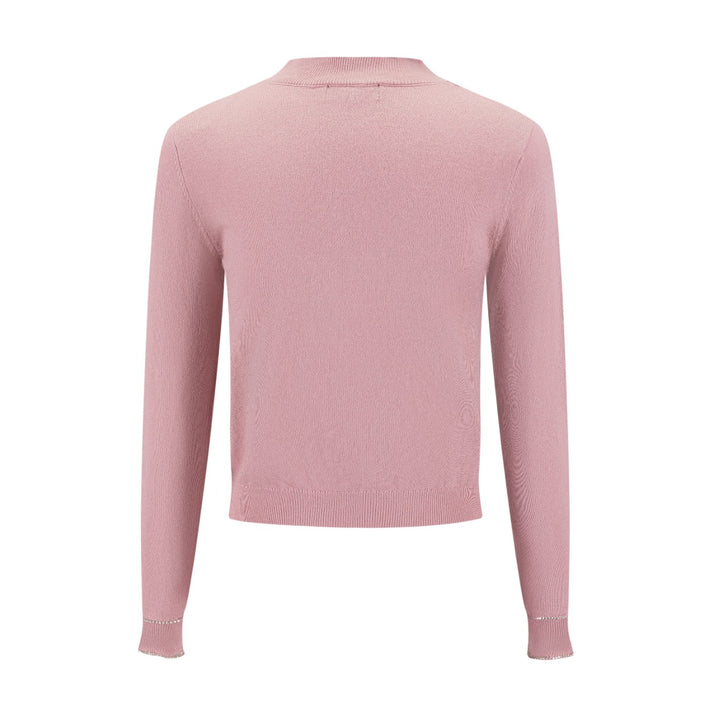 Sweater With Diamond Flower - Mauve