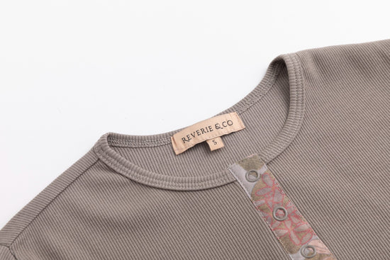 Elbow Patch T Shirt - Stone