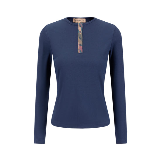 Elbow Patch T Shirt - Midnight