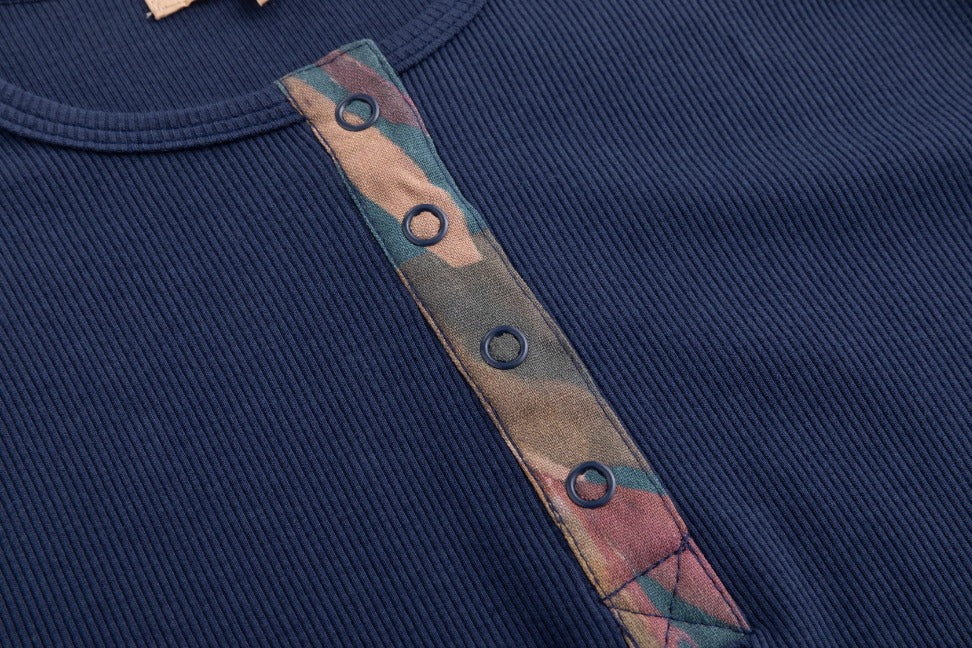 Elbow Patch T Shirt - Midnight