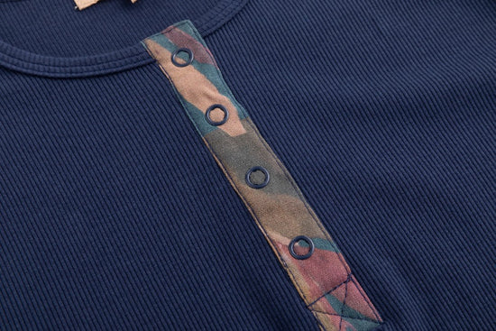 Elbow Patch T Shirt - Midnight