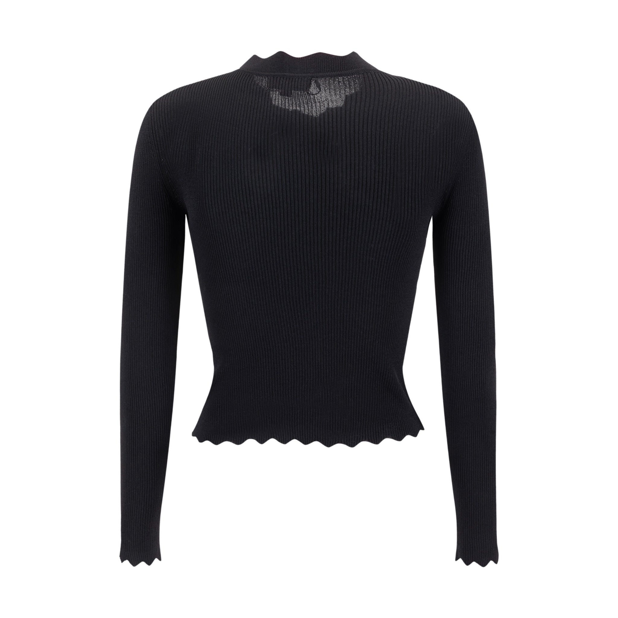 Tank With Attached Cardigan - Black