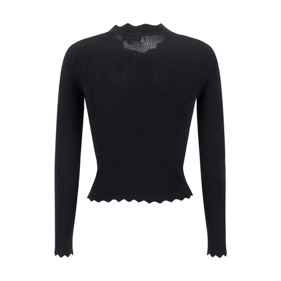 Tank With Attached Cardigan - Black