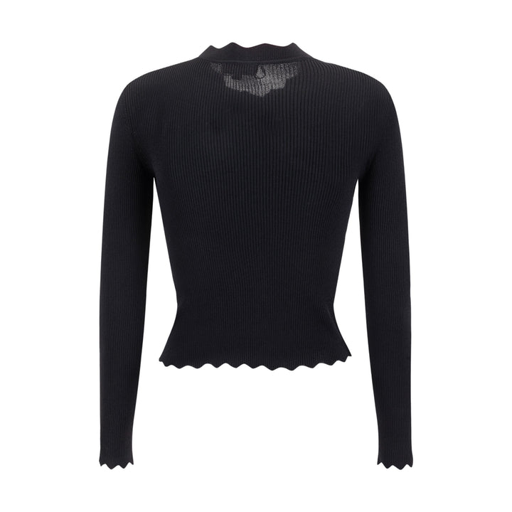 Tank With Attached Cardigan - Black