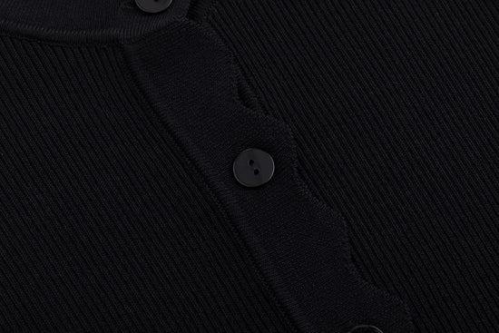Tank With Attached Cardigan - Black