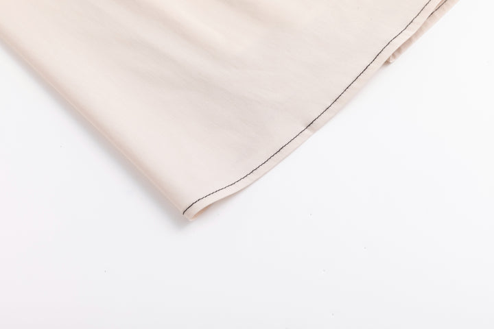 Middle Zipper Skirt- Parchment