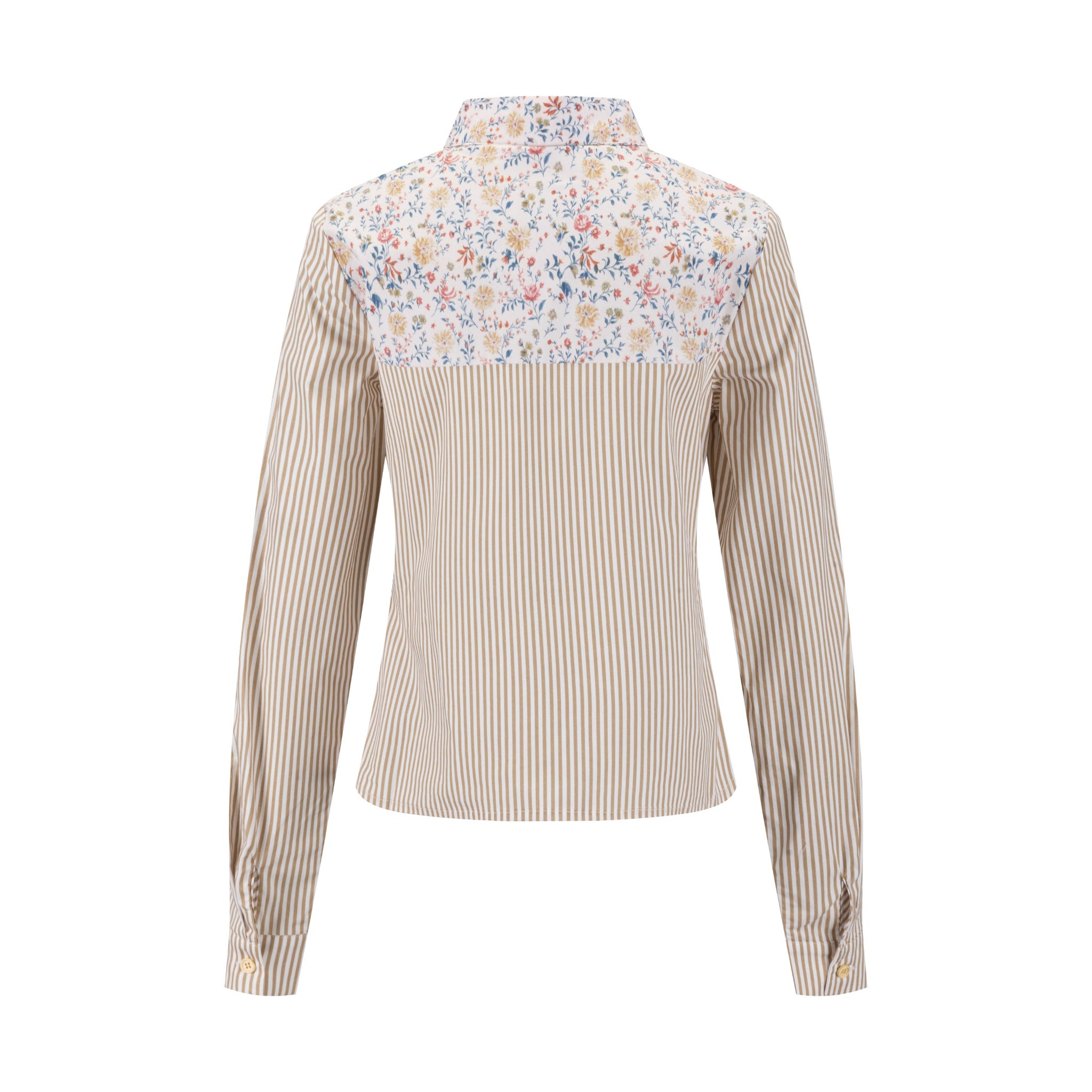 Pinstripe Floral Blouse